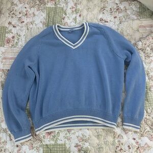 John Galt/Brandy Melville Preppy V-neck Sweater